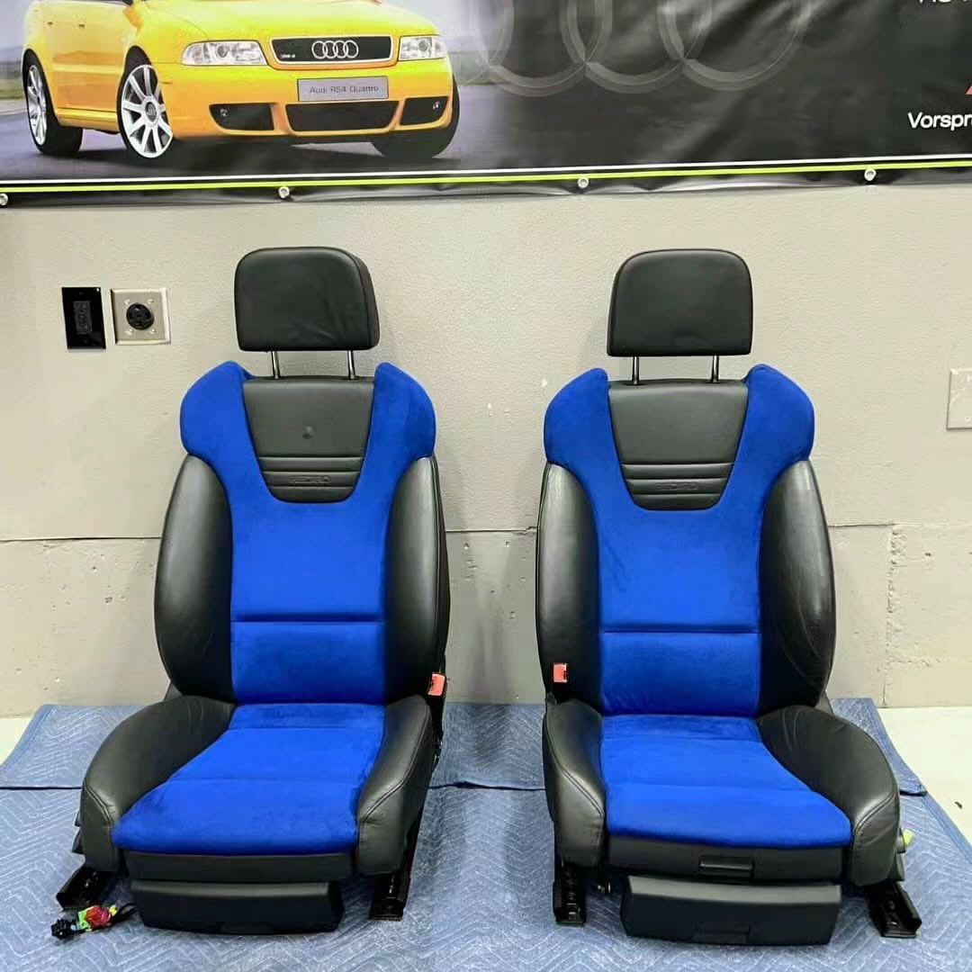 Nogaro blue alcantara seats off b6 Audi s4.